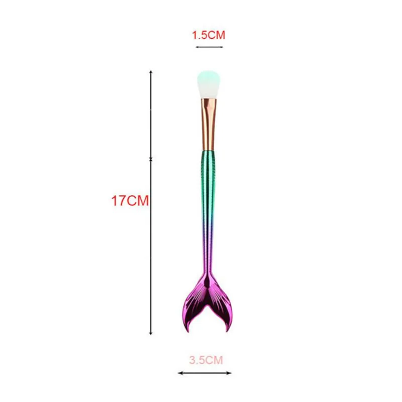 1 шт. кисти для макияжа Русалочка pincel sereia рыбий хвост Нижняя кисть Пудра Румяна Косметическая основа рыбий хвост кисти для макияжа
