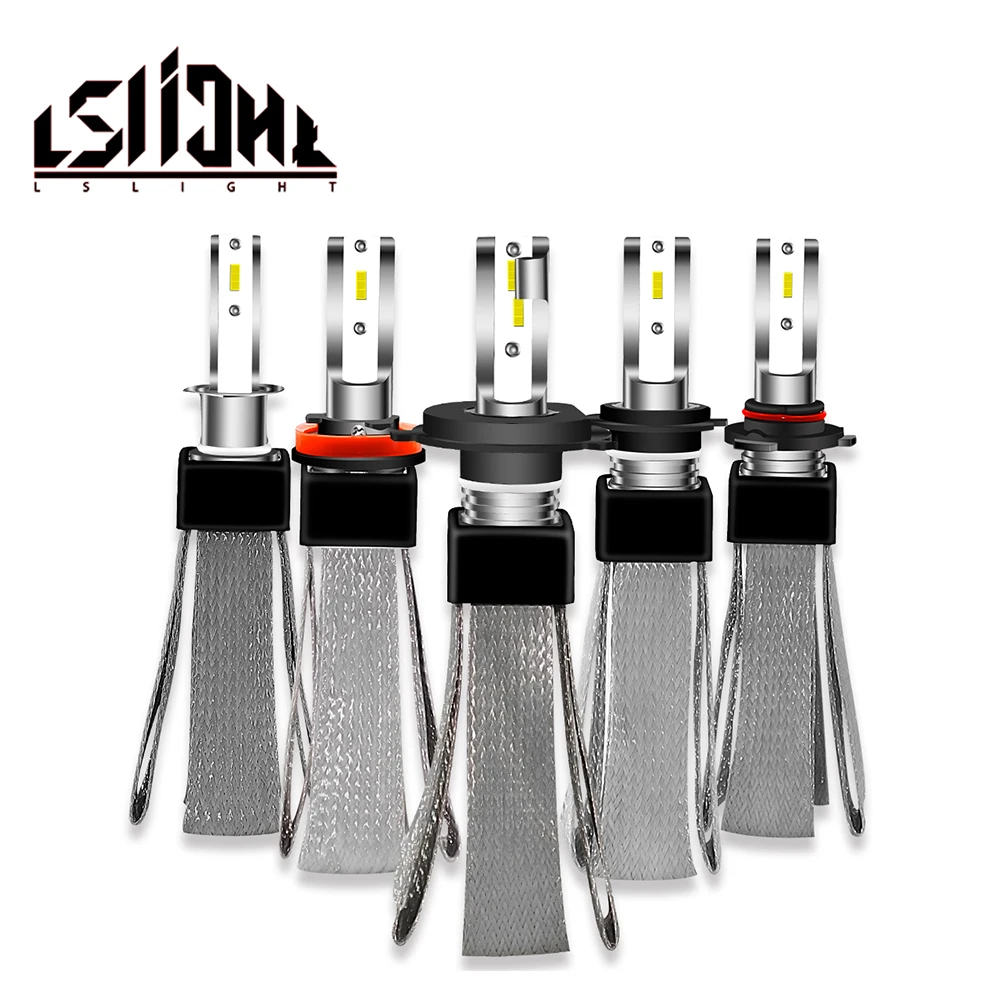 LSlight H7 H4 светодиодный автомобильный фонарь 9003 HB2 H1 H11 9005 HB3 9006 HB4 H3 9007 880 H27 110 Вт 16000lm
