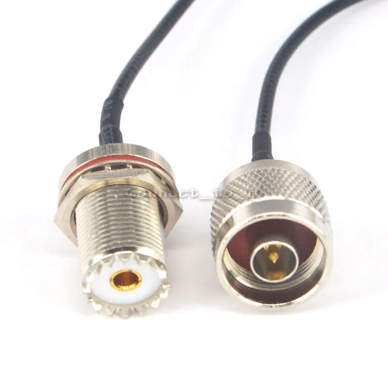 10 Pieces N male to UHF Female Bulkhead O ring Connector RF Coax