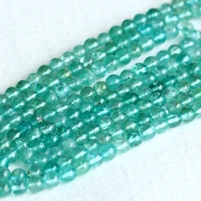 Atacado Natural Genuine Azul Claro-Fluorapatita Verde Apatita Rodada Solta Pérolas Pedras Preciosas 15