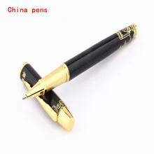 Роскошная золотая большая стена 8007 черная деловая офисная Средняя Ручка-роллер