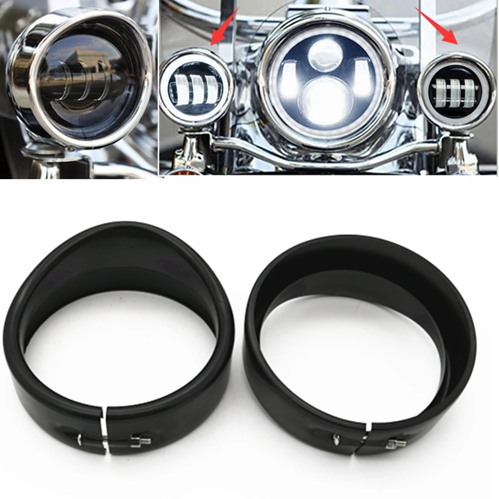 Для Harley аксессуары 4 1/2 &quotмотоцикл светодиодный вспомогательный отделкой кольцо