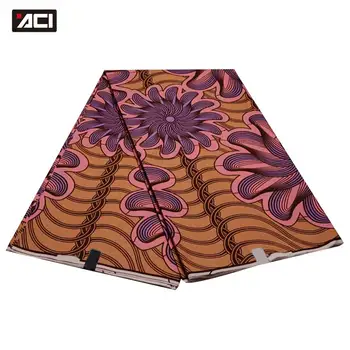 

ACI It Polyester Material Not Cotton High Quality Ankara Fabric African Wax Print Tissu Africain Veritable Wax 6 Yards Batik Wax