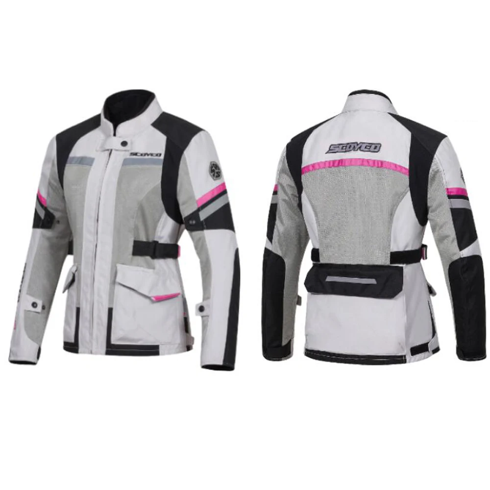 SCOYCO, Женская мотоциклетная куртка, летняя, сетчатая, для мотокросса, куртка для езды на велосипеде, светоотражающая, Chaqueta Jaqueta Moto, для четырех сезонов