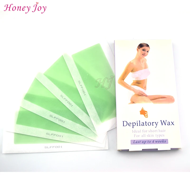 5 PCS Depilatory Wax Double Side Hair Removal Cold Wax Strips Paper For
