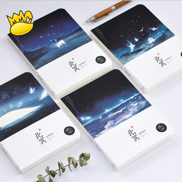 &quotНочной океан Ver.2&quot Sketchbook Notebook чистая бумага дневник Карманный школьный Журнал