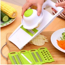 Регулируемый мандолина slicer с 4 Сменные Нержавеющая сталь лезвия овощей Овощечистка Slicer Терка Жульен Slicer