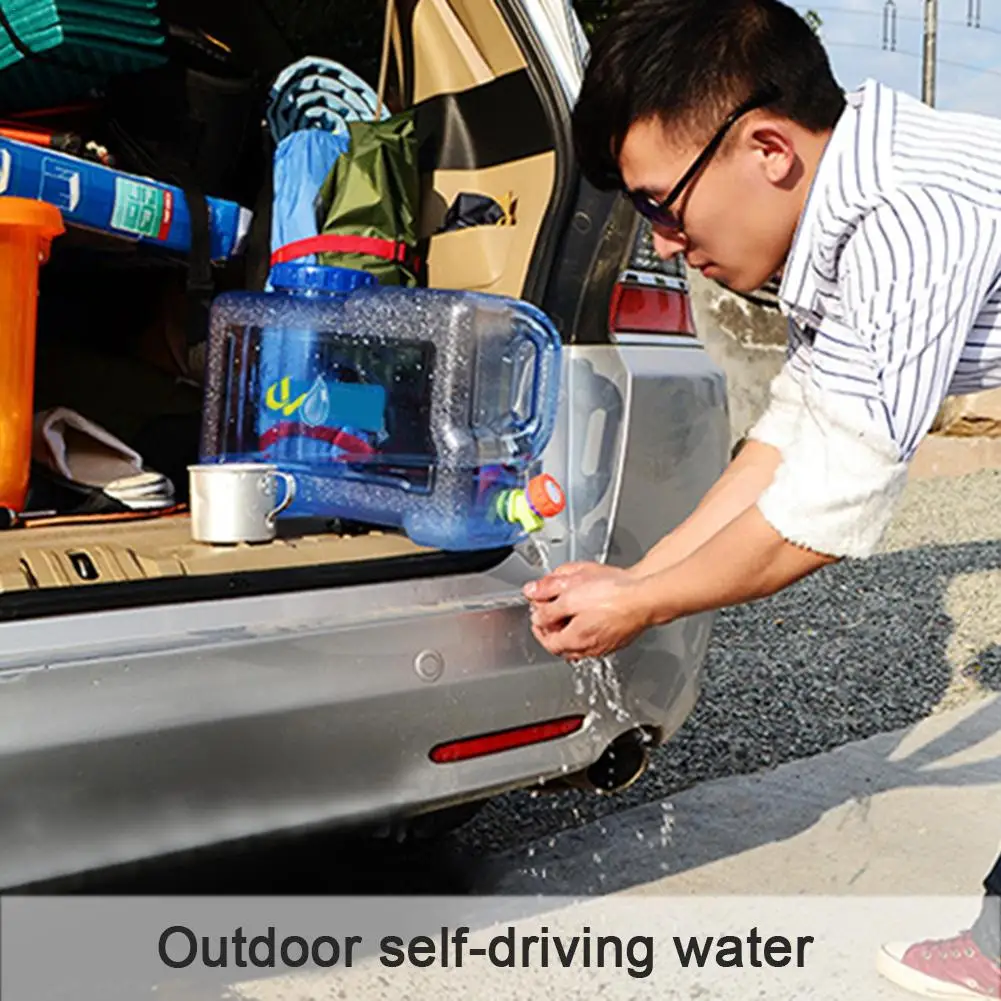 25L Portable Large Capacity Water Container Water Tank Bucket Outdoor Camping Picnic Driving Kettle With Faucet