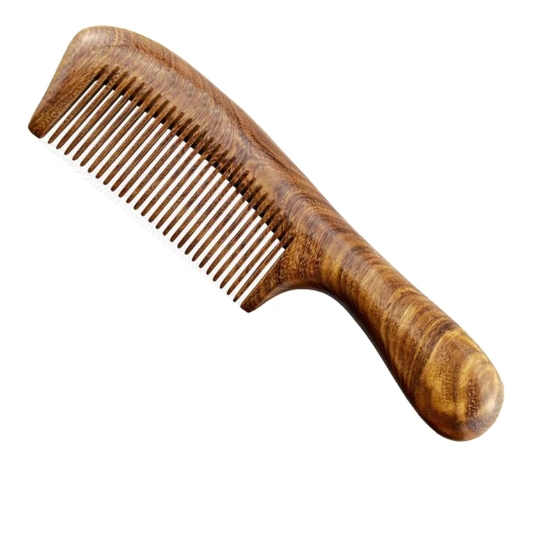 Top quality hair wooden comb hand made natural ebony hair comb wooden