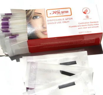 

100PCS Eyebrow Tattoo Blade 0.18mm 17PINS 316 Stainless Steel Embroidery Microblading Needle Permanent Makeup Tattoo