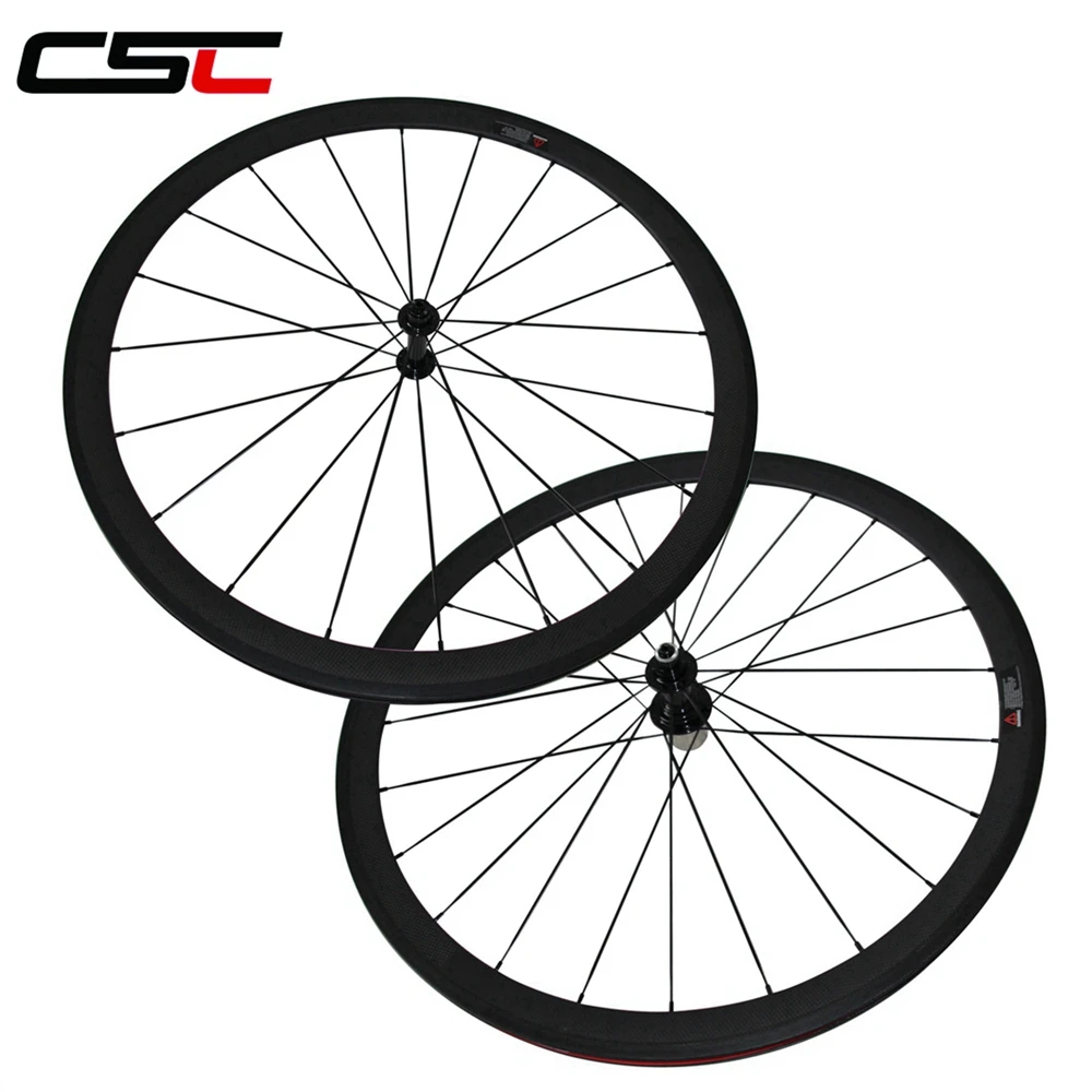 Perfect CSC only 1420g carbon 38mm clincher Bicycle Racing wheels 23mm width with Powerway R13 hub 3