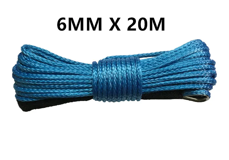 Free Shipping 6mm'x20m Atv Winch Line,off Road Rope,synthetic Winch
