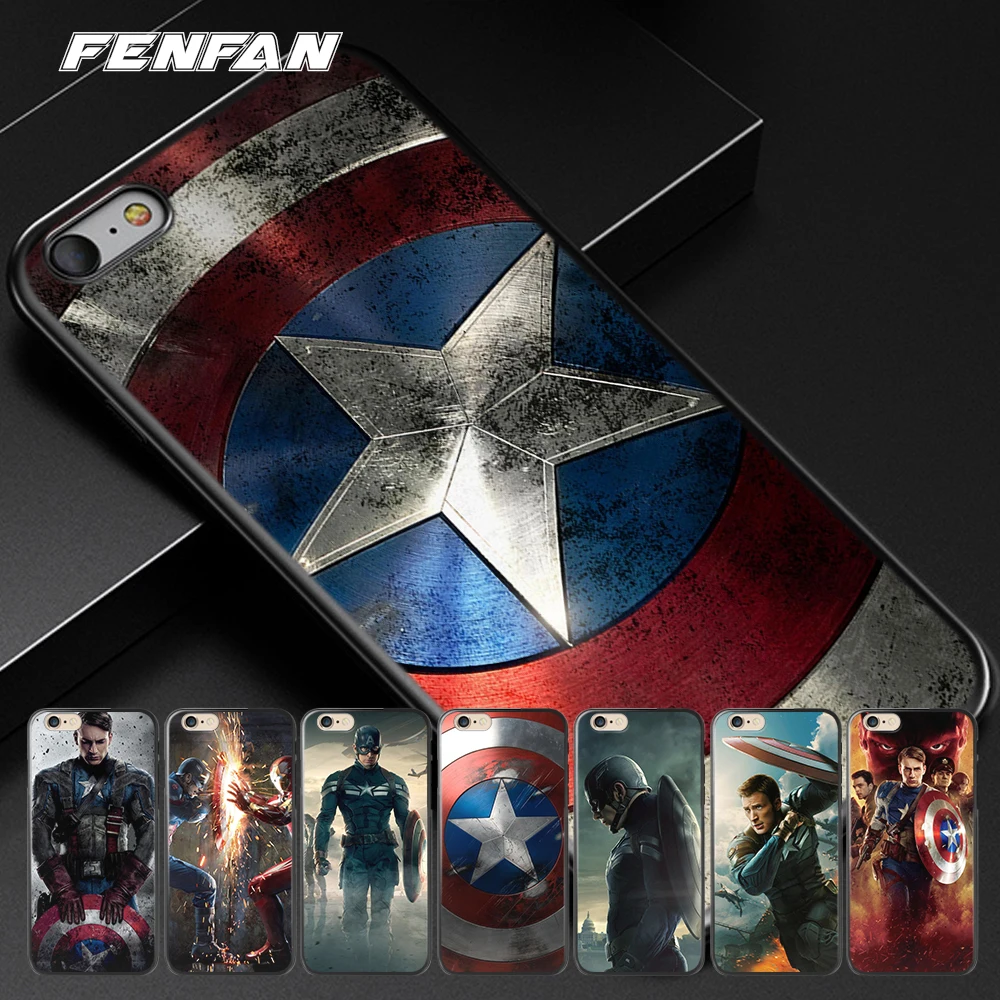 

Soft silicone TPU for coque iPhone X case Captain America cover 2017 new arrivals for fundas iPhone X case