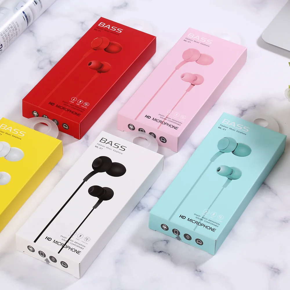 

KISSCASE Universal Candy Color Headphones In-Ear Earphone with mic 3.5mm Wired Headphone For Huawei Xiaomi Phone Computer MP4