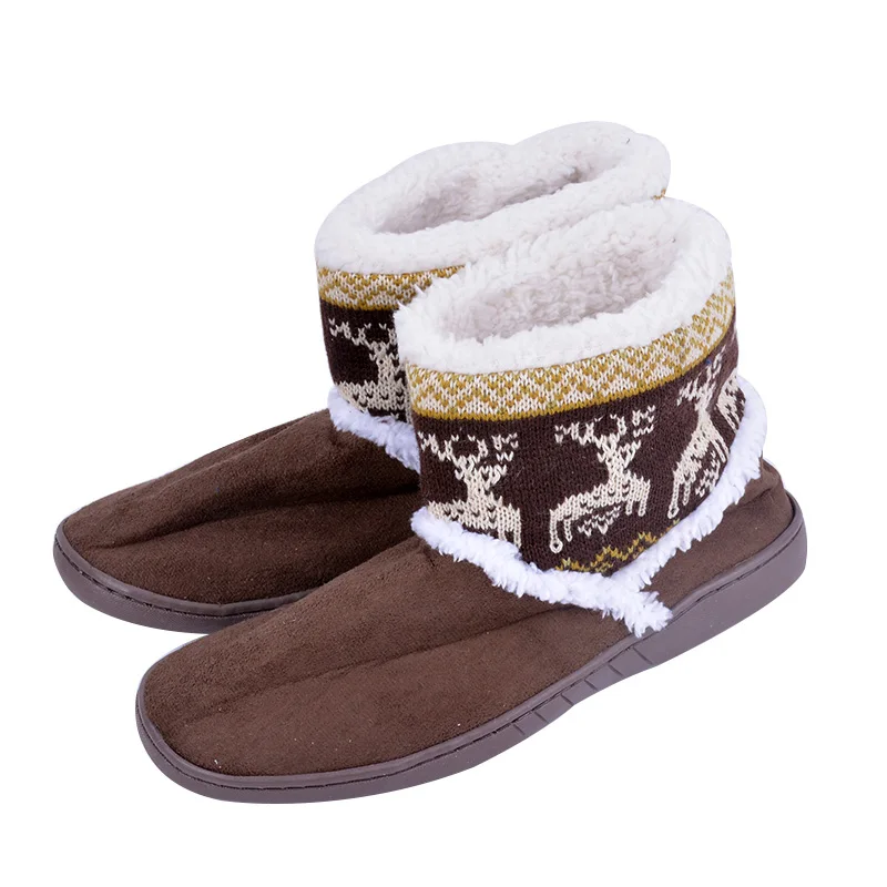 

MoneRffi Fashion Print Winter Warm Women's Snow Booties 2019 New Thicken Plush Couples Home Indoor Ankle Boots Lined Short Boots