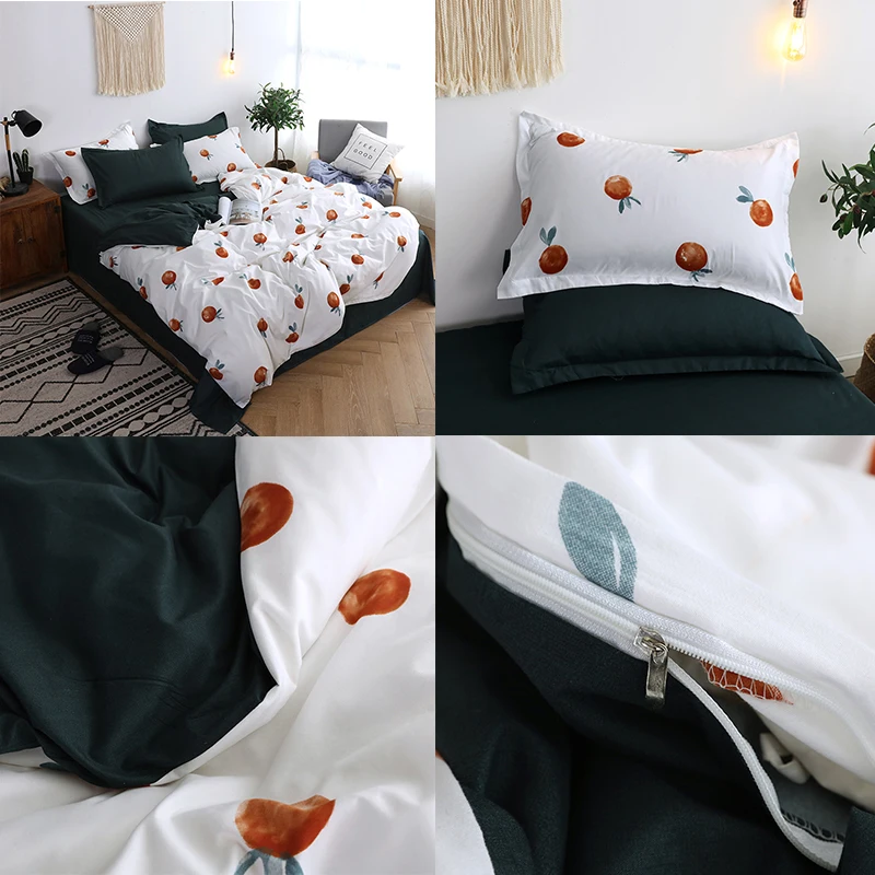 Sisher Bedding set queen size Brief Quilt cover king sets Bedclothes linen Duvet covers Single Pillowcases Nordic Quilts Yellow