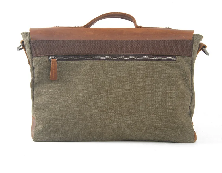 Модный военный холщовый+ кожаный мужской портфель, сумка на плечо, сумка-тоут, деловая сумка, портфель для ноутбука, холщовая офисная сумка, сумочка