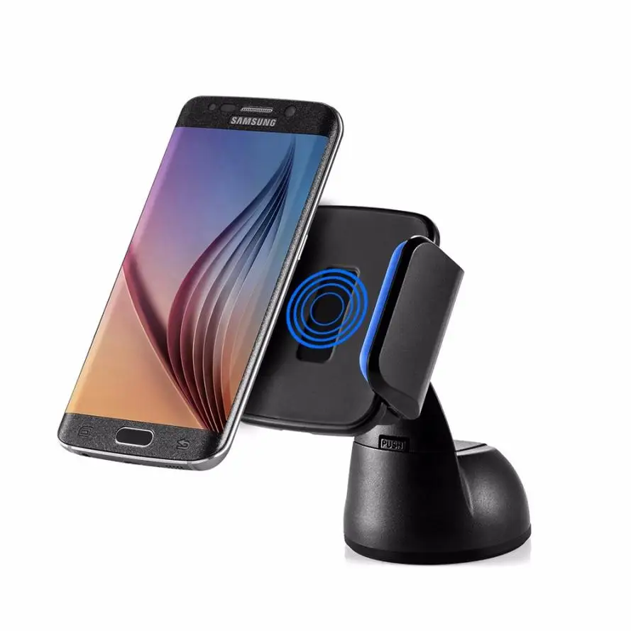 Ularmo DC 5V/1000mA Mobile Phone Chargers Qi Wireless Car Charger Transmitter Holder for Samsung