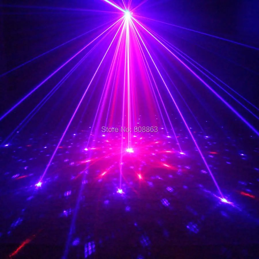 3 объектива R& B лазерной 48 шаблоны проектор синий светодиодный клуб Вечеринка бар DJ диско танцы Рождественская Домашняя вечеринка Профессиональное Освещение сцены show T96