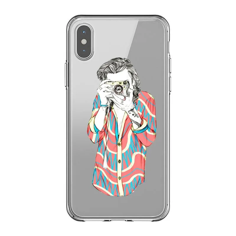 Чехлы для телефонов One Direction Tattoos Harry Styles для iphone 5S SE 6 6S 7 7Plus 8 8 Plus X XR XS MAX XS мягкий черный Чехол