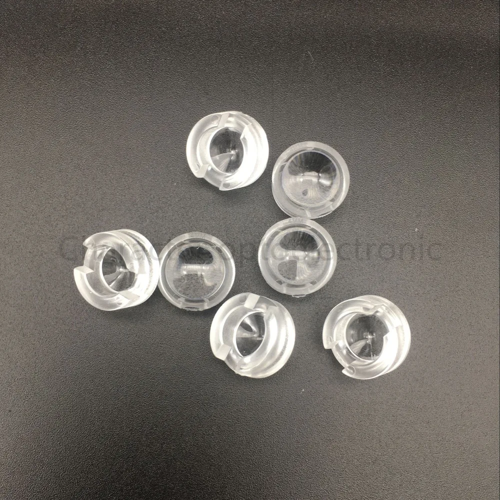 10/20/50100 pcs/lot 13mm mini  Lens 15 30 45 60 90 100 Degree Needn't Holder For 1W 3W 5W High Power LED Diode Convex Reflecto