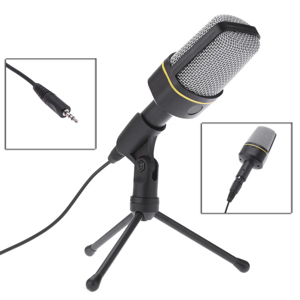 Professional 3.5mm Wired Condenser Microphone Karaoke Chatting