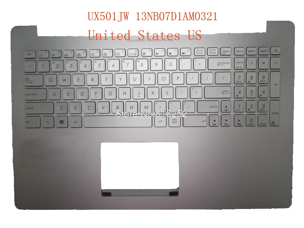 Ноутбук Упор для рук и клавиатура для ноутбука ASUS N501 UX501 UX501JW UX501VW 13NB0AU1AM0401 0KNB0-662LUS00 13NB0AU1AM0201 13NB07D1AM0321 свяжитесь с нами