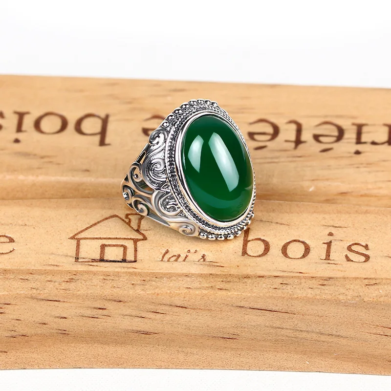 

2018 Rushed New Anillos Anel Rings Jiashun Tai Ring Female Set 925 Chalcedony Forefinger Living Goods Giving Jewelry Wholesale