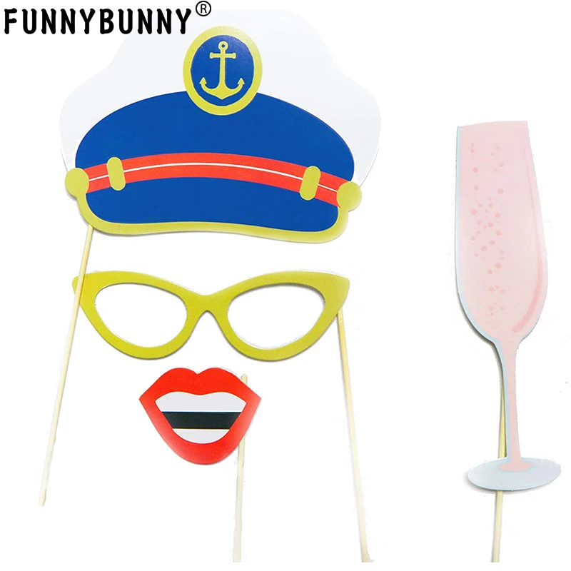 FUNNYBUNNY20Pcs морской фото стенд реквизит Круизный корабль украшения для вечеринки DIY