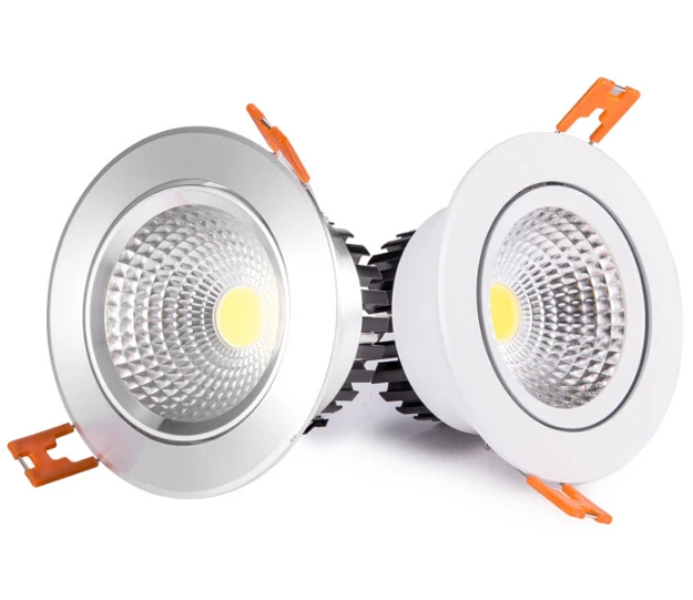

Free Shipping 9W/12W Warm Cold White Recessed COB LED Down Light LED Ceiling Light LED indoor lamp CE/ROHS AC85-265V