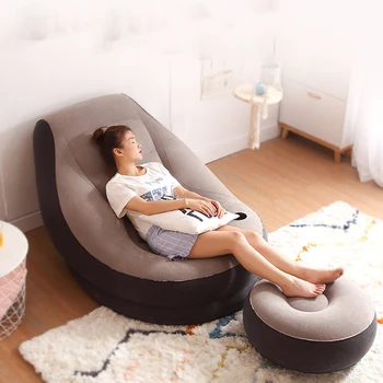 

Lazy Couch Tatami Inflatable Sofa Bed Small Apartment Leisure Recliner Single Small Sofa Chair Bedroom Female