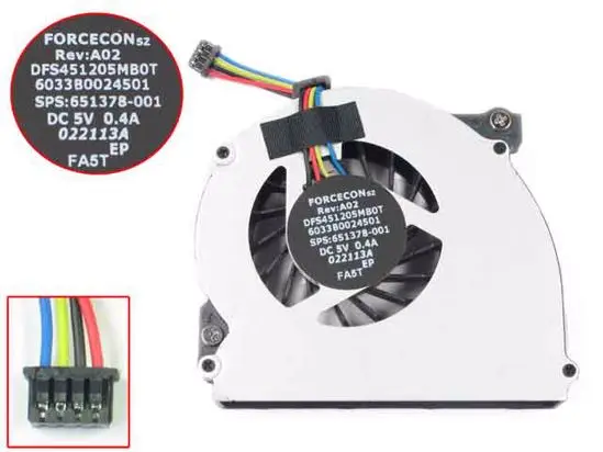 Emacro Для Forcecon DFS451205MB0T FA5T DC 5V 0.4A 4-проводной Сервер вентилятор охлаждения ноутбука