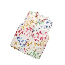 Winter Newest Butterfly Printed Girl Sleeveless Waistcoat Cotton Vest Infant Coat Casual Children Jacket