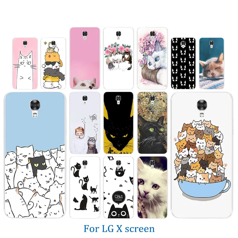 

Soft TPU Case For LG X Screen / X View K500N K500DS Luck Cat Pattern Soft Silicone Case Cover For LG X Screen Phone Cases
