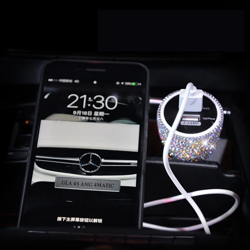 Автомобильное зарядное устройство с двумя Usb портами 3 1 А|Зажигалка| |