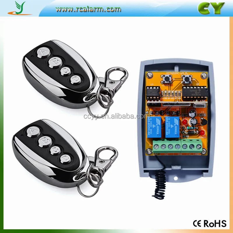 

Free shipping! High Security Rolling Code 433 universal receiver with remote control transmitter 10 receivers and 20 controls