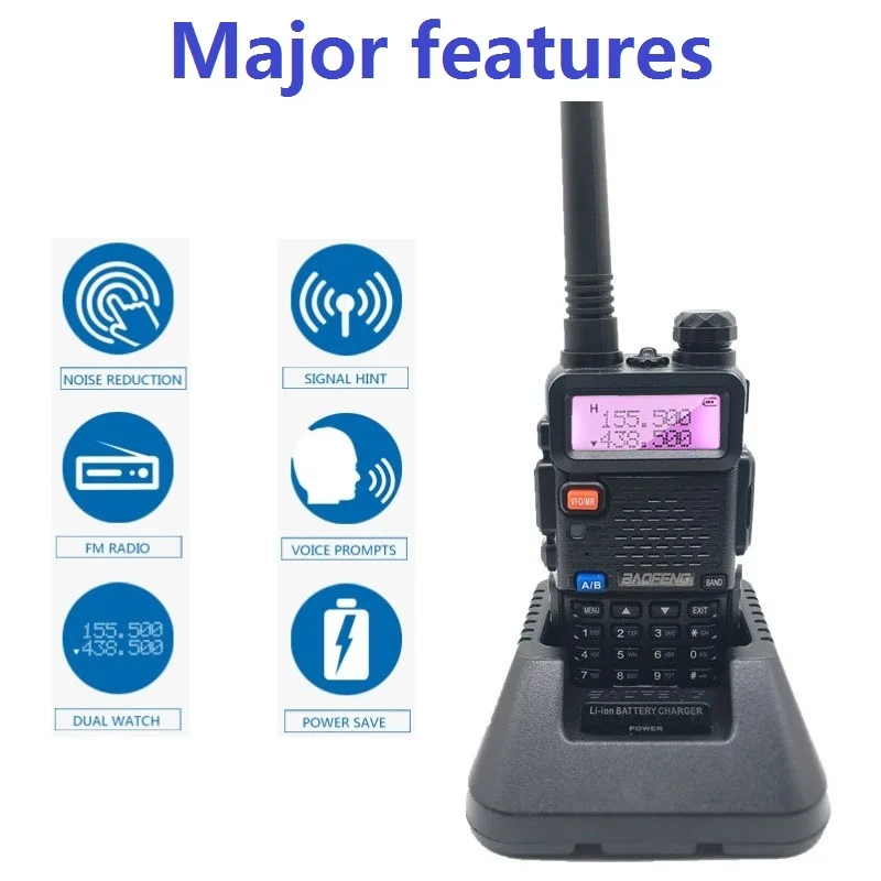 BAOFENG UV-5R 8W Walkie Talkie VHF UHF Amateur Ham CB Radio Station HF Transceiver PMR446 Hunting Radio Amador Scanner VOX UV 5R