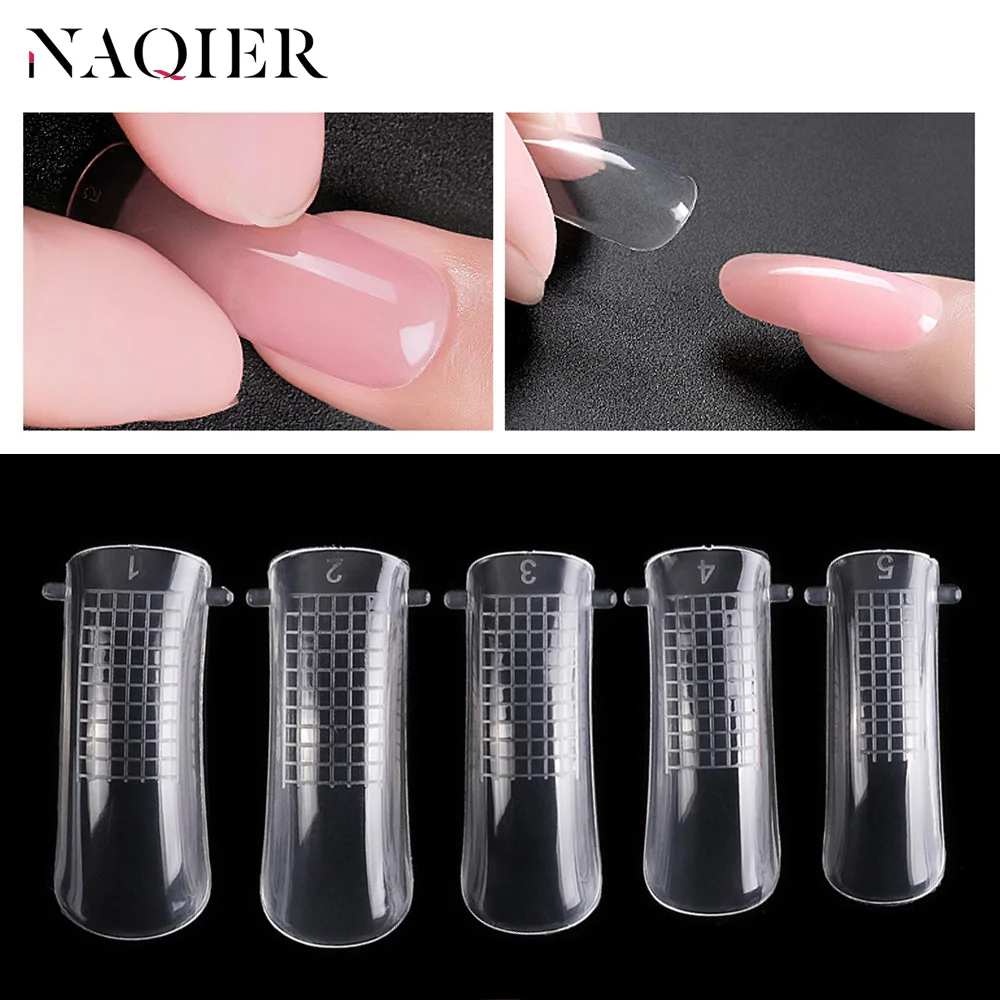 

Quick Building Mold Tips Nail Dual Forms Finger Extension Nail Art UV Builder Poly Gel Tool