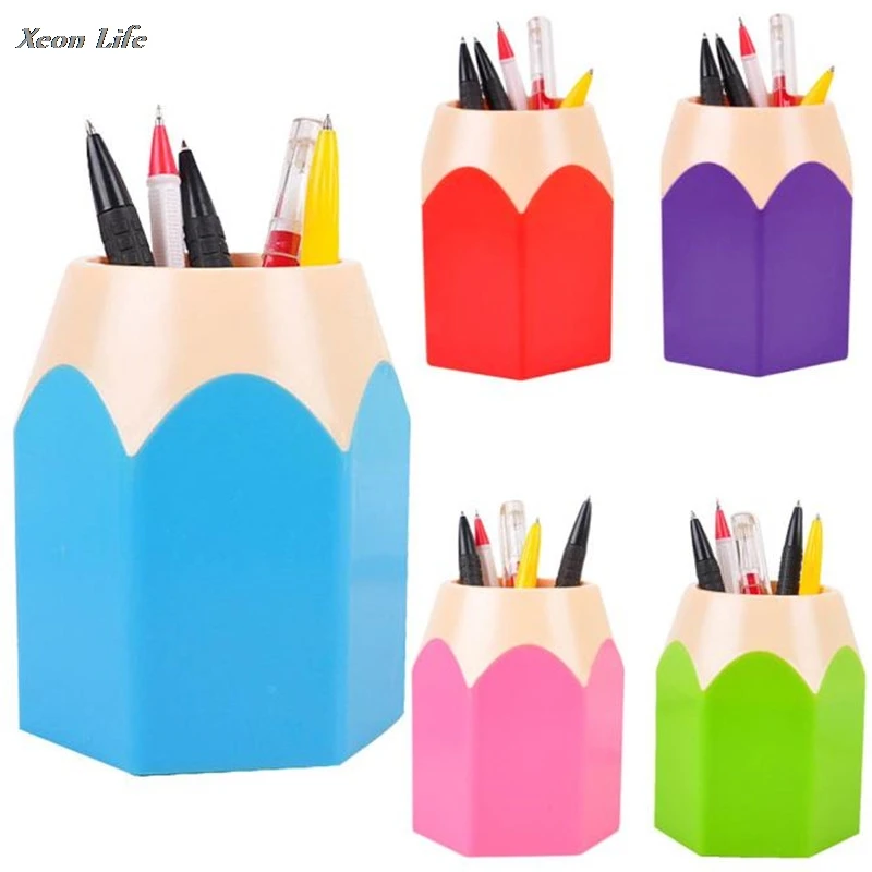 

ISHOWTIENDA 7.5*10.5CHot Makeup Brush Vase Pencil Pot Pen Holder Stationery Storage Caja De Lapices Kids School Tool Office Gift