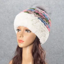 Зимняя меховая шапка для женщин из натурального меха кролика рекс шапки ручной вязки женские шапки бини женские шапки s головные уборы