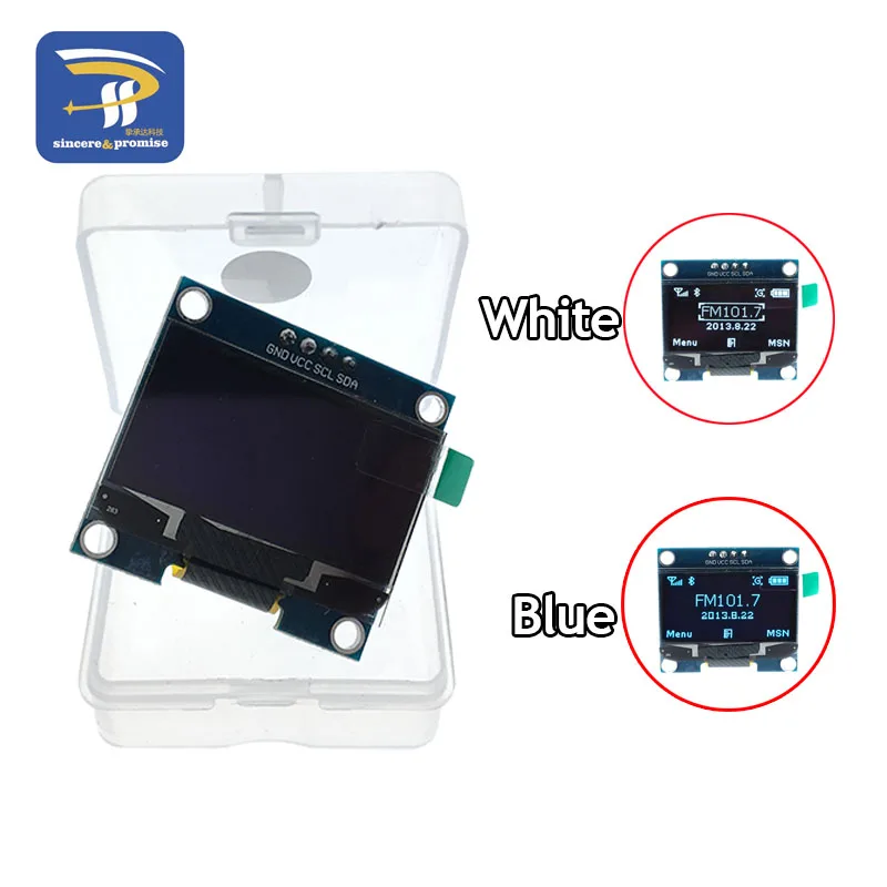 

1PCS 1.3" OLED module white and blue color IIC I2C 128X64 1.3 inch OLED LCD LED Display Module For Arduino IIC I2C Communicate
