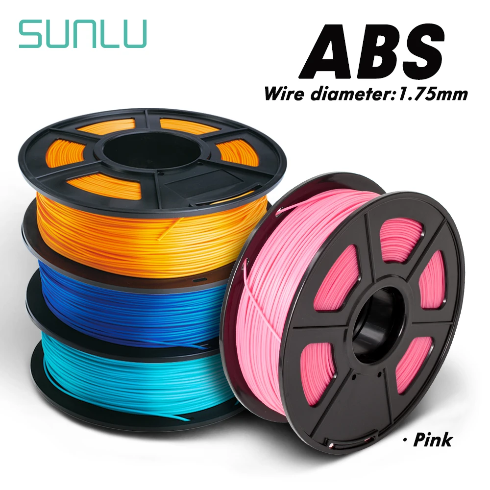 

ABS 3D Printer Filaments 1.75mm 2.2LBS/1KG with Spool Black ABS Filament