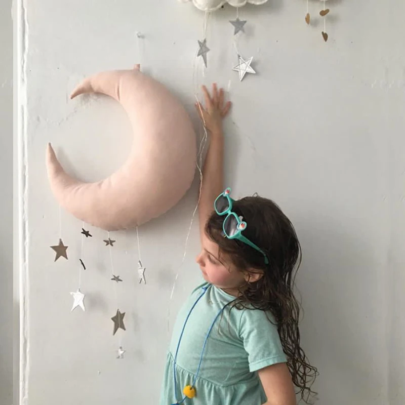 moon and stars baby girl bedding