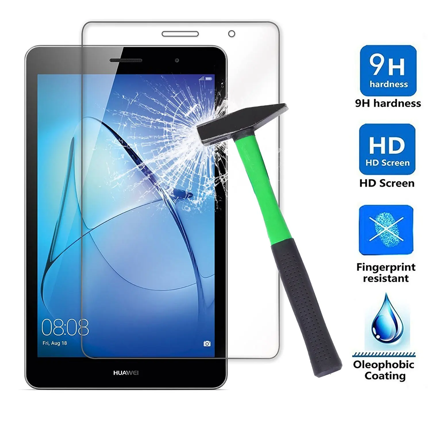 

Screen Protector For Huawei Mediapad T3 8 inch, Clear 9H Explosion-proof LCD Tempered Glass For KOB-L09 KOB-W09 Protective Film