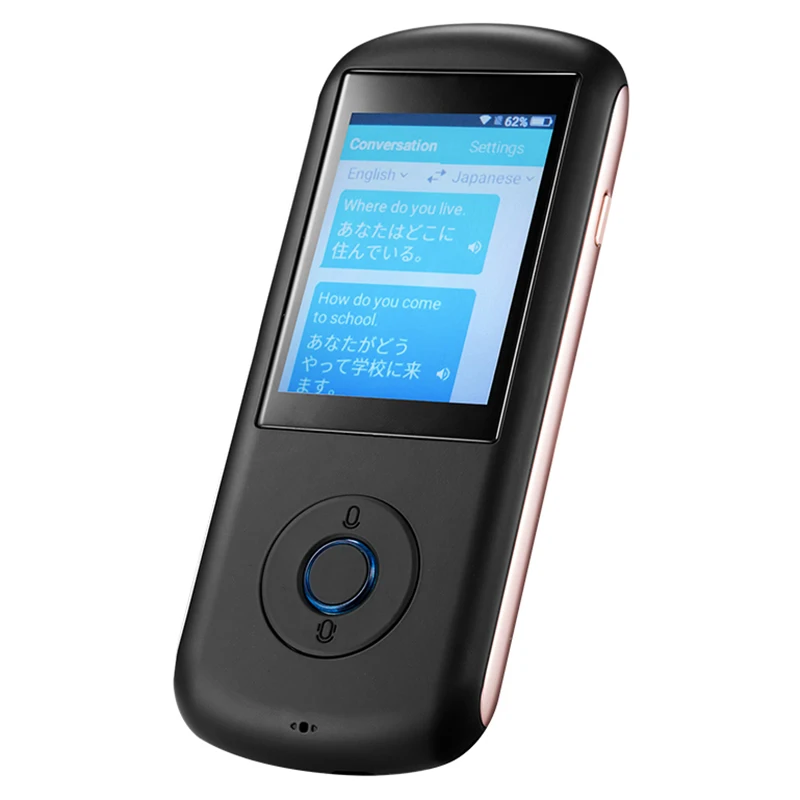 Smart Voice Language Translator DeviceReal-Time Two-Way Foreign Speech/Text Wifi&4G 2.4 Inch Ips Screen