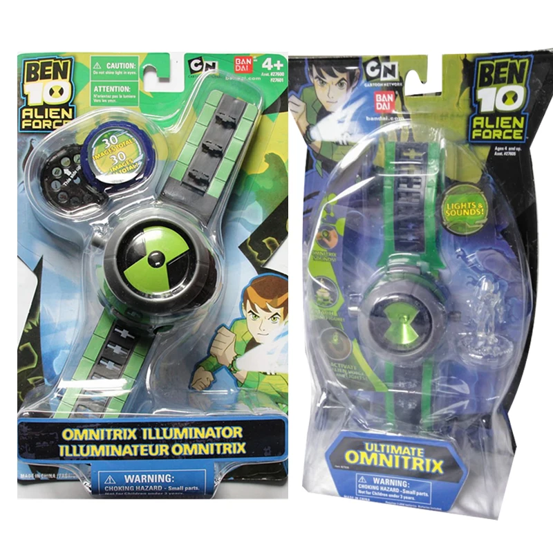 2 типа Ben 10 Ultimate Omnitrix часы стиль Япония прожектор часы игрушки для детей мальчиков и девочек