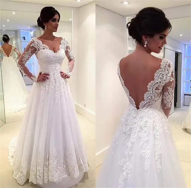 Vestido De Novia 2017 Prosta Biała Suknia ślubna W Stylu Vintage