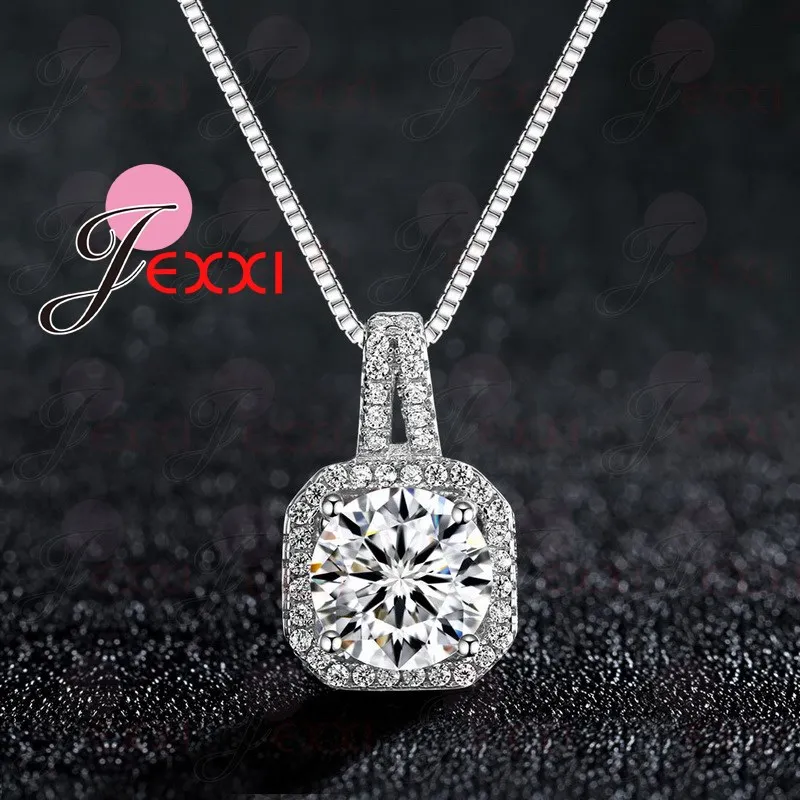 

European Fashion Women Personality Snake Chain Necklace Stainless Silver Jewelry Big Crystal Stone Pendant Free Shipping