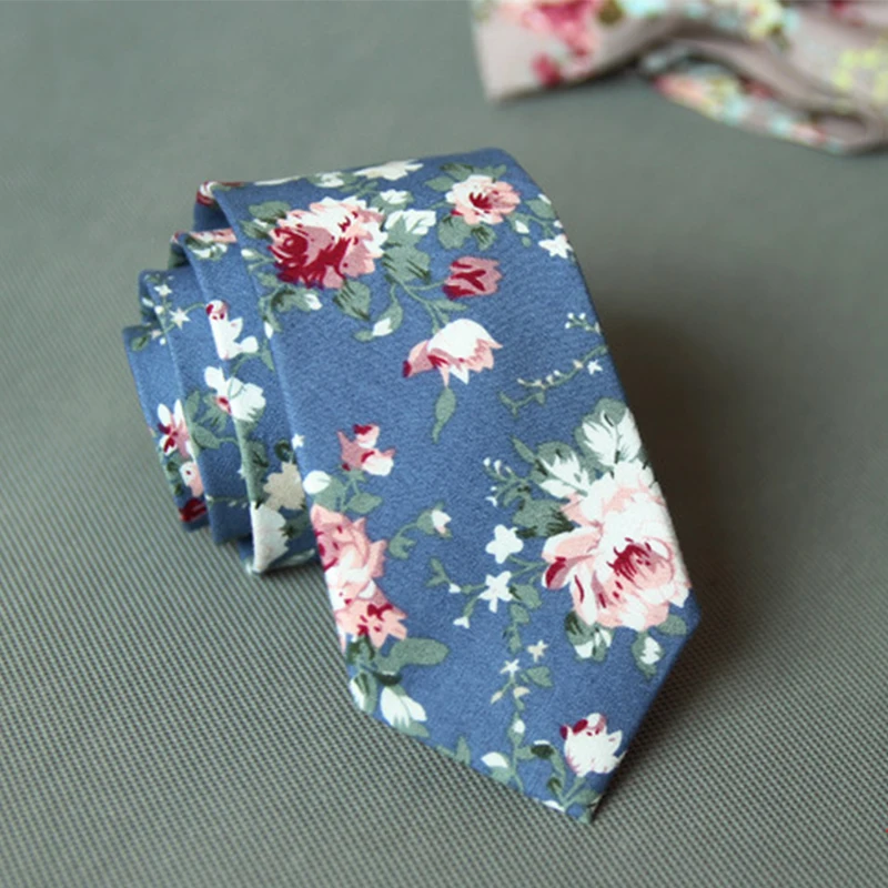 Mantieqingway Floral Ties for Men Business Suit Tie Slim 6cm Gravata Fashion Casual Male Printed