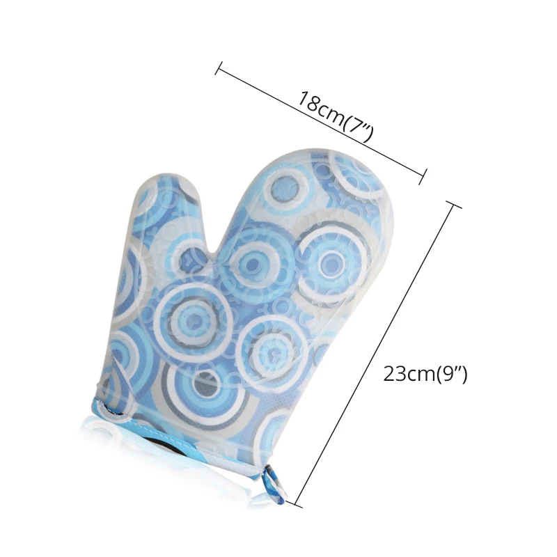 Oven Mitts - Silicone and Cotton Double-layer Heat Resistant Gloves / Silicone BBQ Gloves - Perfect for Baking Grilling - 1 Pair Oven Mitts - Silicone and Cotton Double-layer Heat Resistant Gloves / Silicone BBQ Gloves - Perfect for Baking Grilling - 1 Pair